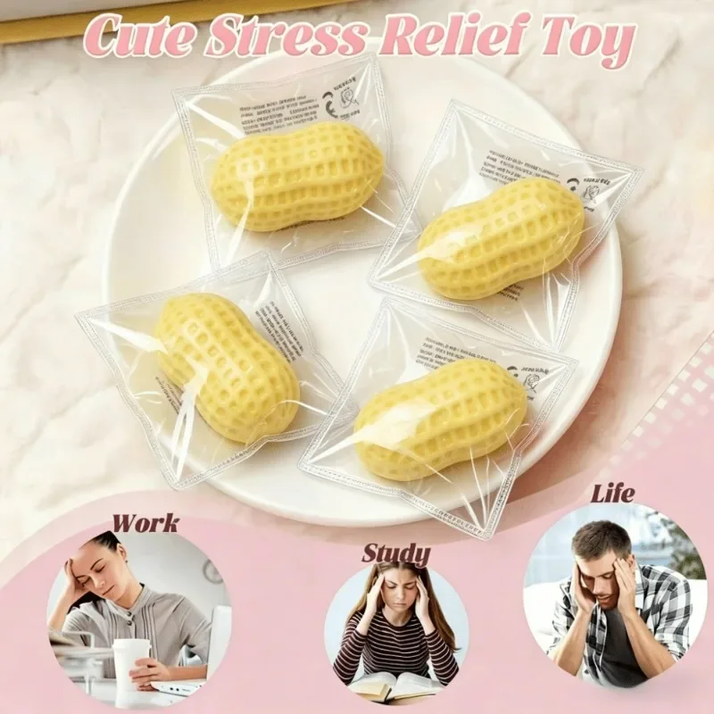 Niedliche Simulierte Butter-Käse-Erdnuss-Quetschspielzeuge, Stressabbau-Teigbälle zum Quetschen, Ideales Geschenk für Partys, Geburtstage und Weihnachten – Detail 2