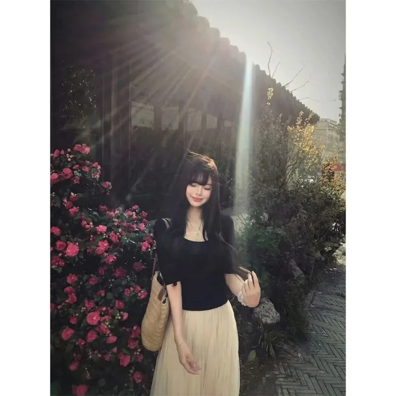 

Women's Elegant Tulle Maxi Skirt Casual A-Line Skirt