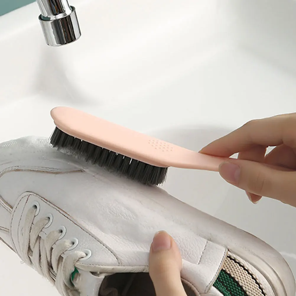 

Portable Shoe Brush Laundry Scrub Pink Pp Soft Bristles Long Handle Durable Cleaning Tool Clothes Furniture