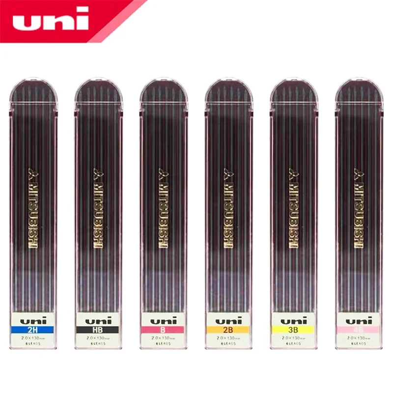 UNI-Pencil Lead para Design de Engenharia e Desenho, 2.0mm, Adequado para MH-500, HB, B, 2B, 3B, 4B, 2, H, 3, H, 4, H, F, 10 PCes