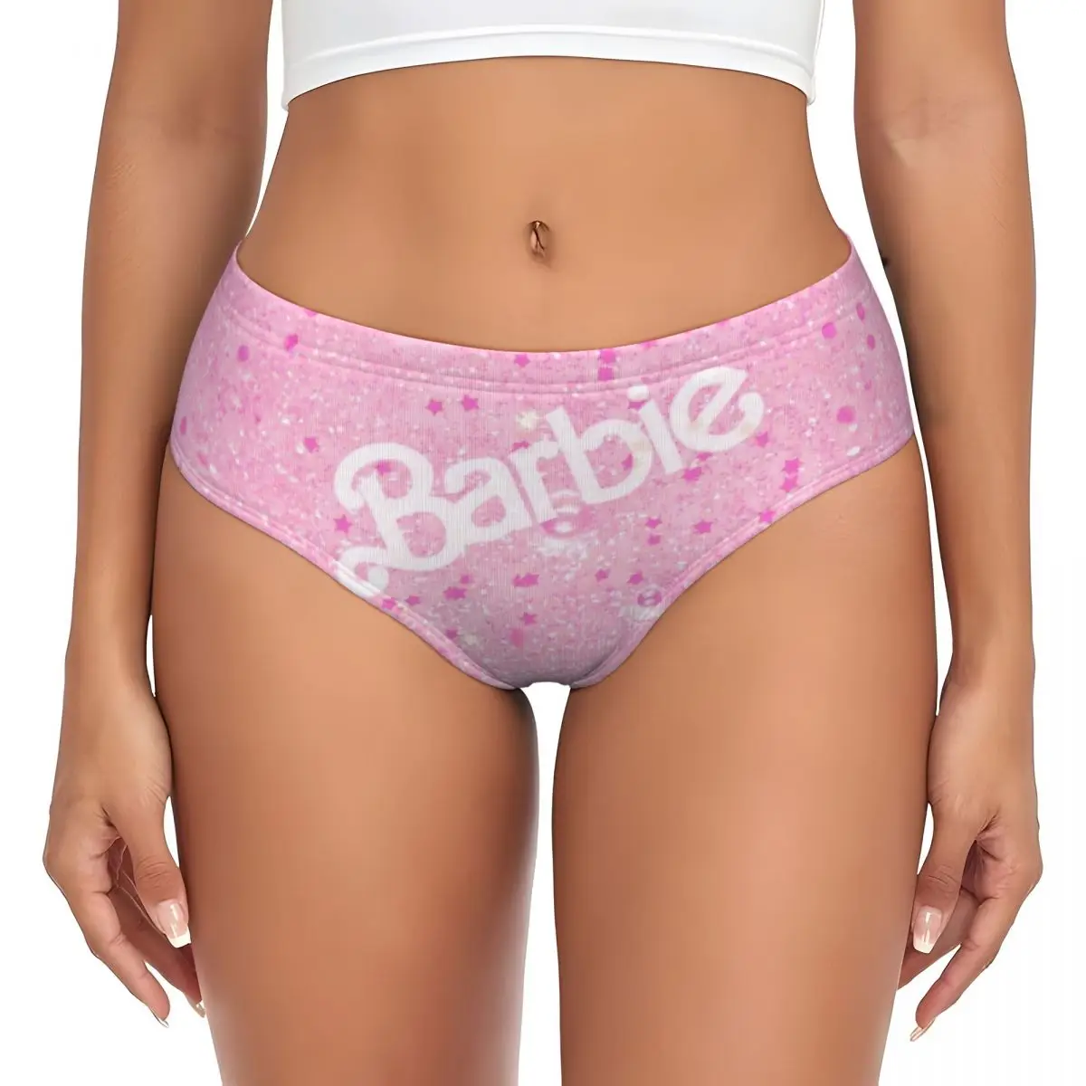 Women's Barbie Pink Girl Gifts Briefs High Waisted Seamless Underwear Invisible Full Coverage Briefs Panties