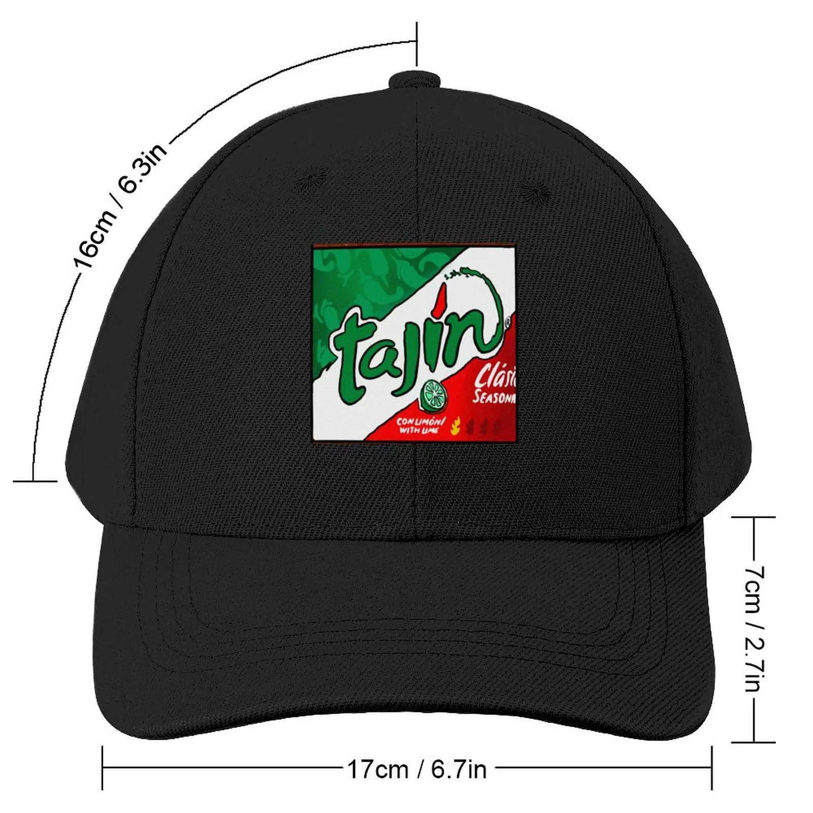 Mexican classic tajin seasoning sticker and design Baseball Cap Hat Luxury Brand New In Hat Hats For Men Women's