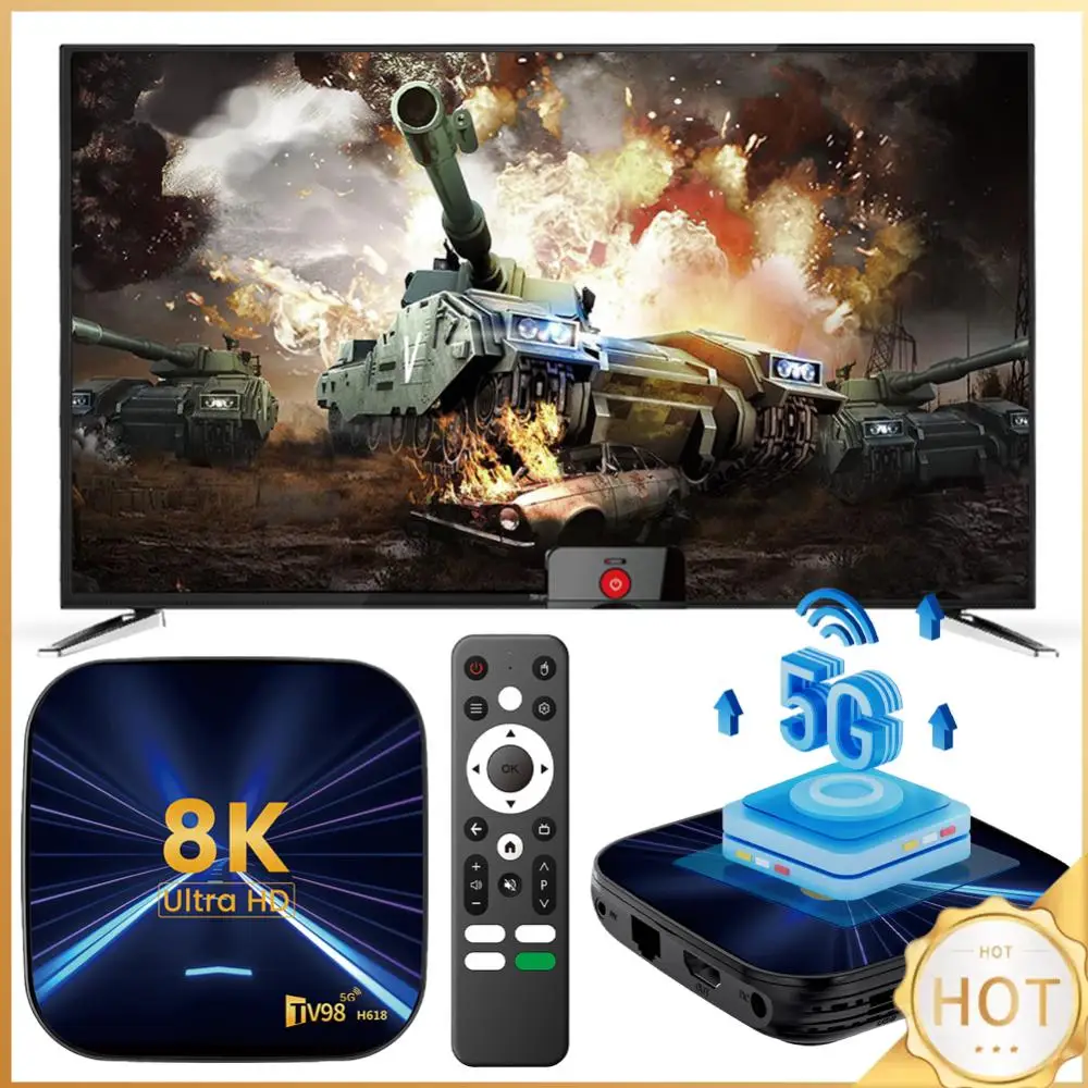 

Android 14 Smart TV Box 8K HD Media Player 2.4G/5G Dual WiFi Set Top Box Android Box