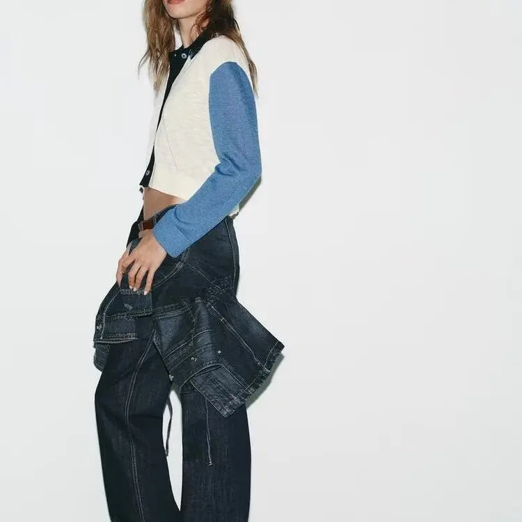 Autumn New Women's Long Sve Knitted Jaet Straight Color Blo Collar 2025 Sle Polyester Fiber Warm ort Coat for Girls