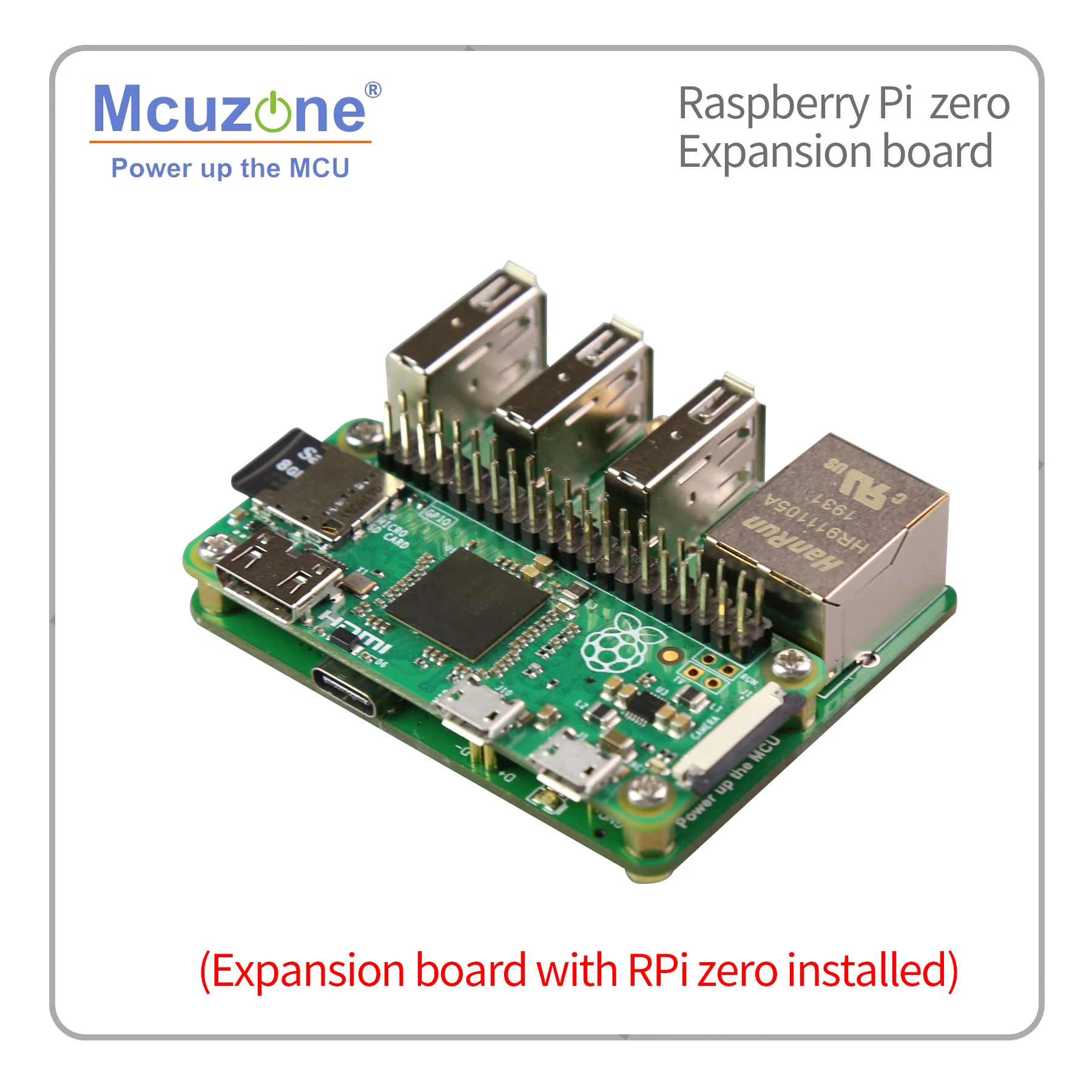 Ethernet and USB main board for RaspberryPi zero/zero W, USB to Ethernet  USB HUB RJ45 Hat, Powered by USB type C, gold probe