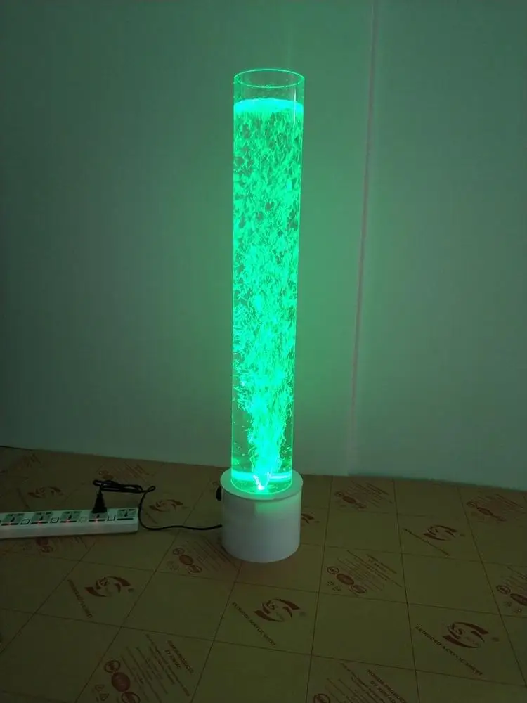 Customize the new colorful LED feng shui bubble decorative cylindrical fish tank water column light