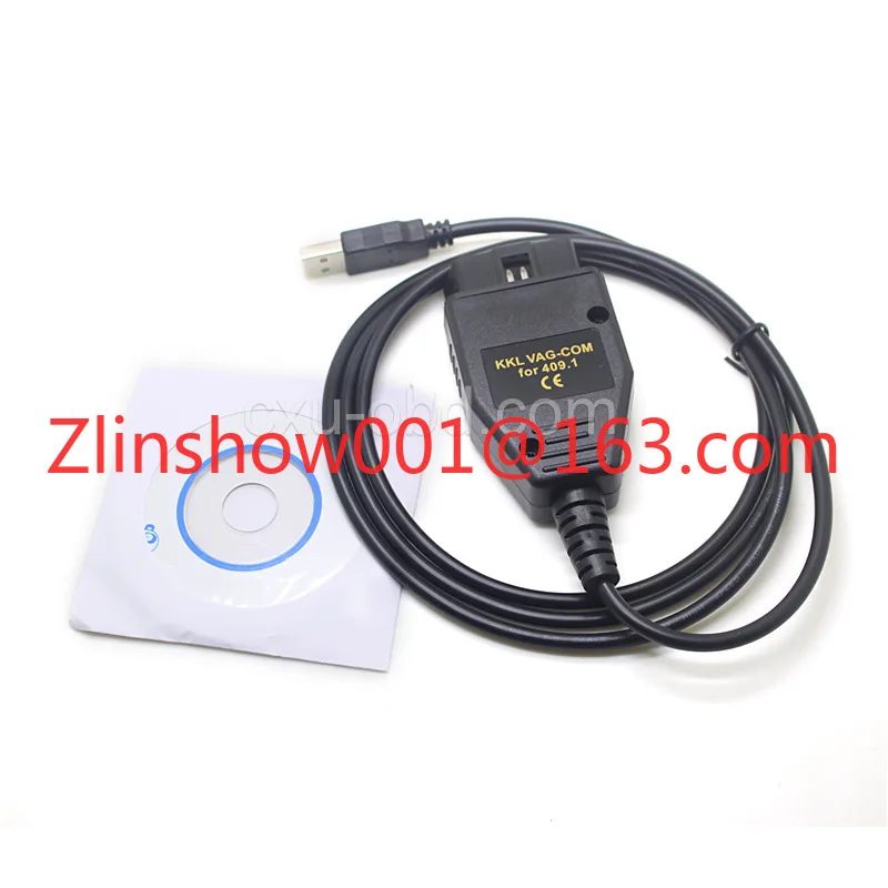 USB-кабель VAG 409.1 OBD2 OBDII, автоматический сканер, встроенный чип CH340 для Volkswagen Audi