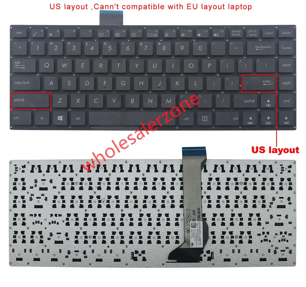 New US black/white keyboard For Asus E402 E402M E402MA E402S E402SA E402N series laptop keyboard