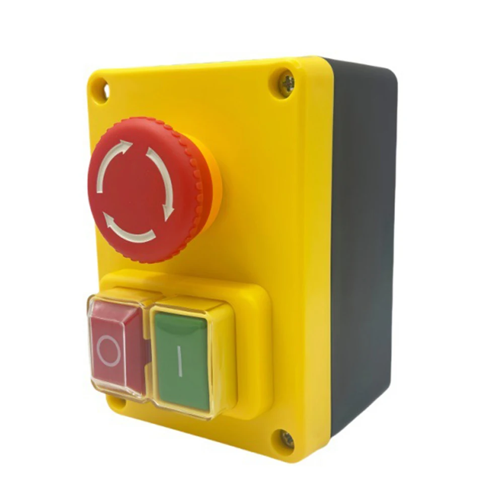1pc KJD17D Electromagnetic Push Button Switch 250V 16A Exigent Stop For Industrial Machinery Tool Safety Control