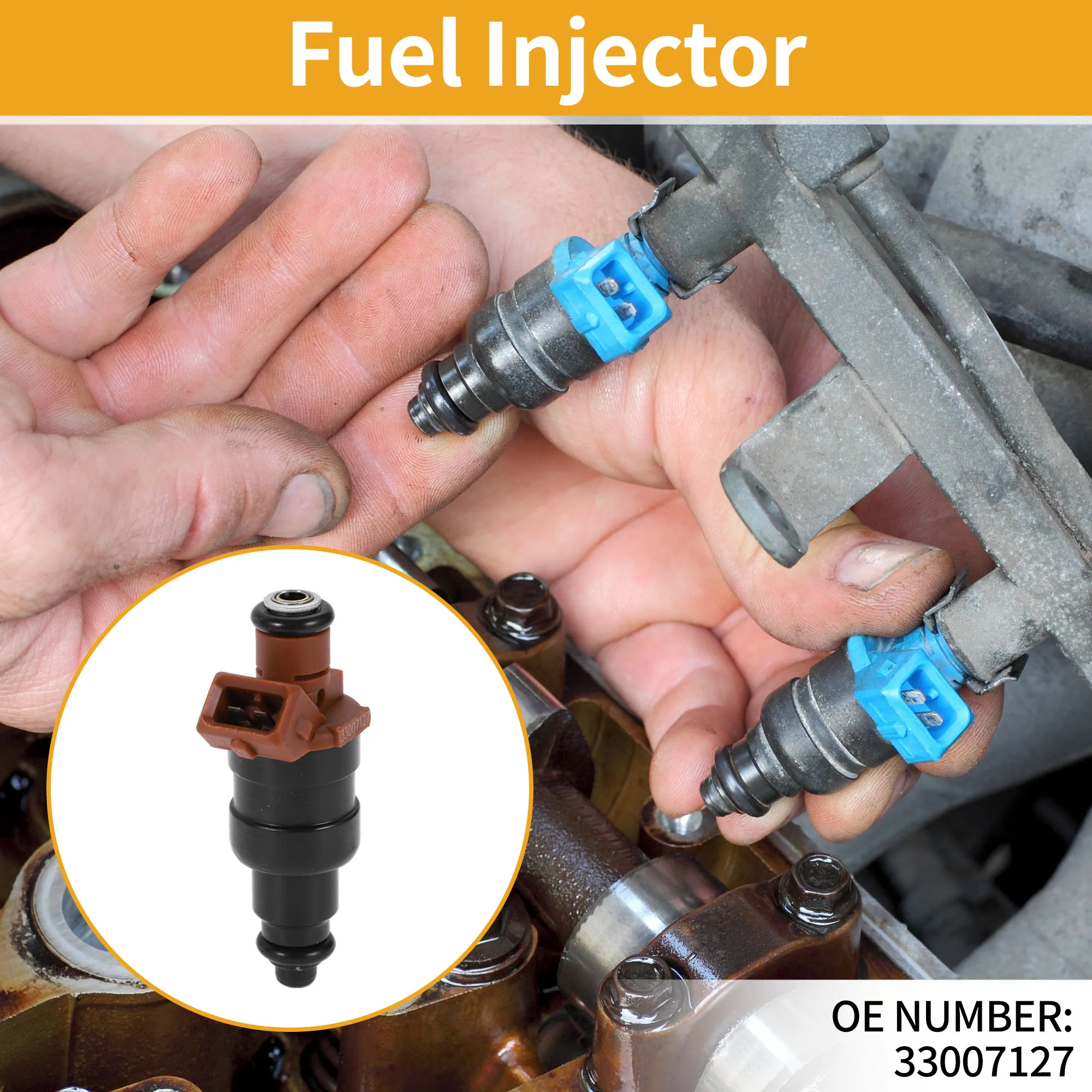 UXCELL 1 Pc No.33007127 Fuel Injector for JEEP CHEROKEE 1991-1993 Engine Fuel Nozzle