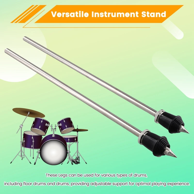 Tambor Leg Clamp Holder, Drum Set Acessório, Drum Bracket, Acessórios profissionais portáteis, 2pcs