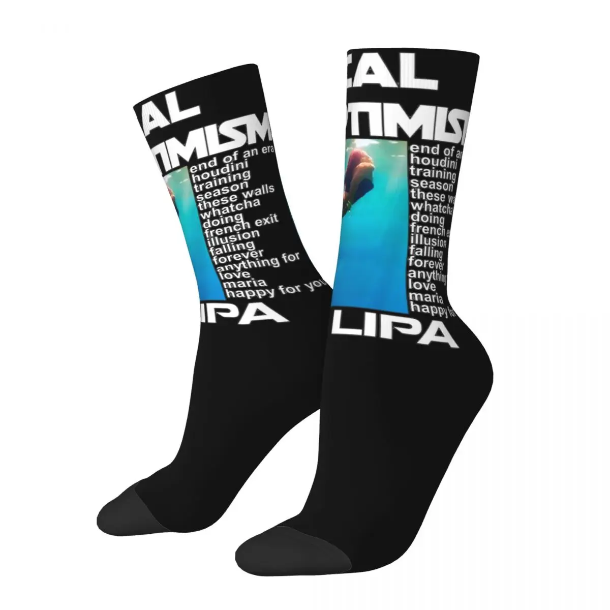 

Cool D-Dua Lipa Singer Radical Optimism Album Theme Design Sports Crew Socks Spring Autumn Winter Cotton Socks Sweat Absorbing