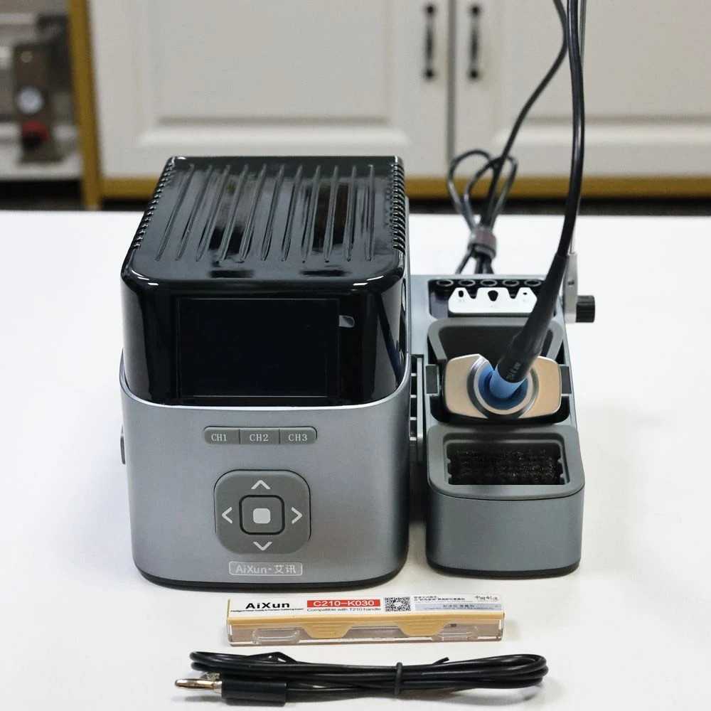 AIXUN T410 Station de soudage intelligente double canal 100W 2s Heat-Up JBC Compatible pour la réparation de PCB/BGA/SMT