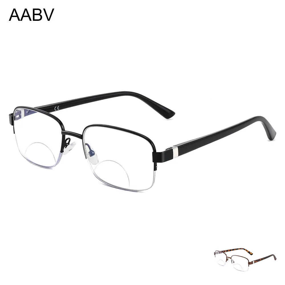 

AABV 360 Degrees Rotary Leg Blue Light Bifocal Reading Glasses Men Women Computer Presbyopic Magnifying Readers 6014