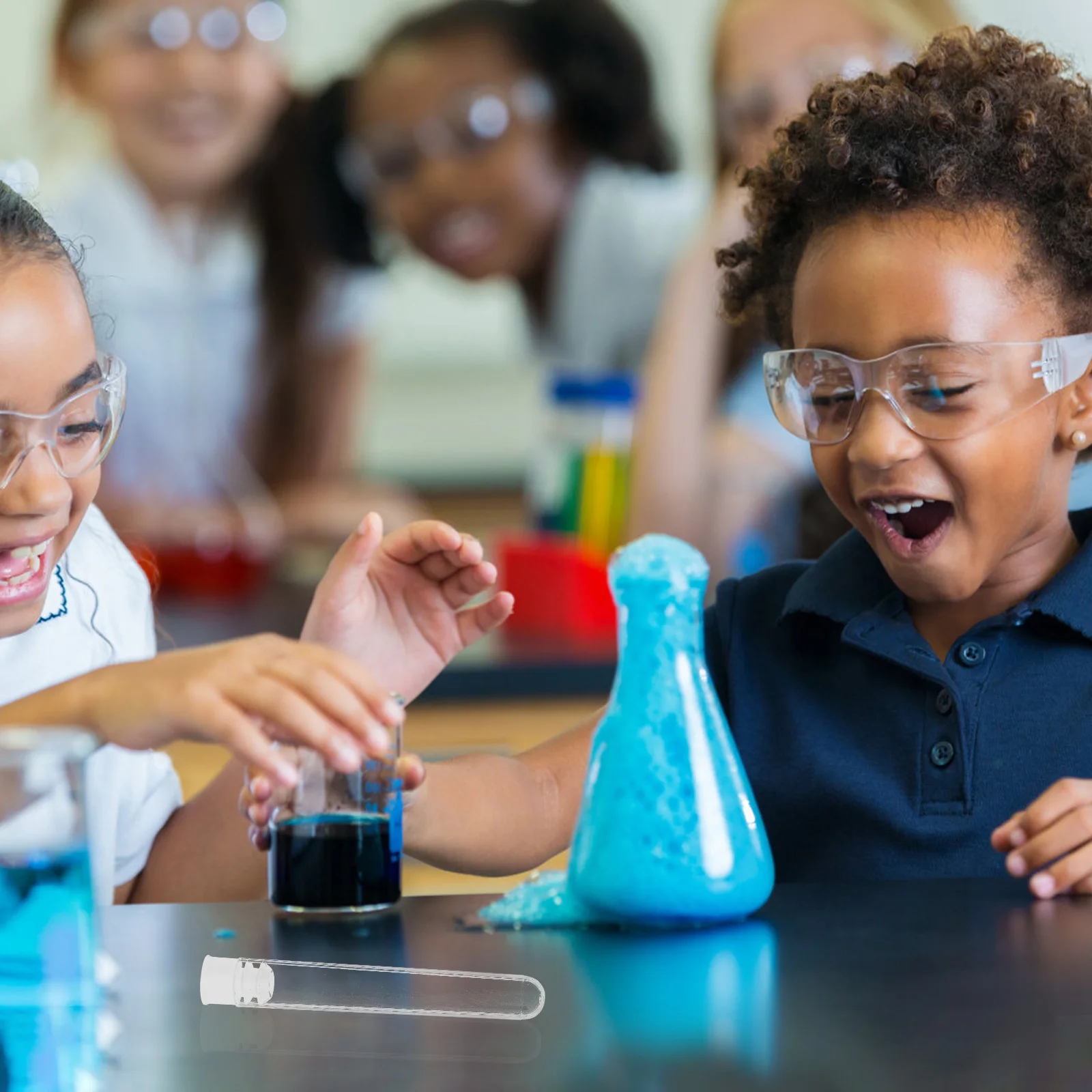 

50 Pcs Plastic Tube with Cap Test Tubes for Outer Diameter Lab