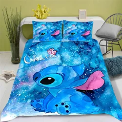 Stitch 3-Piece Set 1 Quilt Cover  3d Children'S Bedding Set  100% Polyester Duvet Cover Suitable For Children And Adults Home