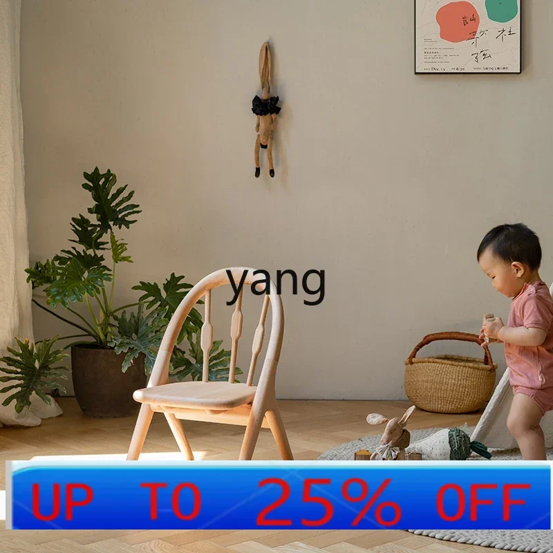 

Стул LTT из цельного дерева с низкой спинкой, низкий табурет