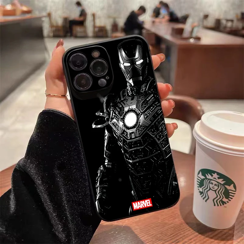마블 어벤져스 다리미 맨, 아이폰 15, 14, 7, 8 플러스, 13, 12, 11 프로, XS, XR, XS 맥스, 13, 12, 미니 폰 케이스