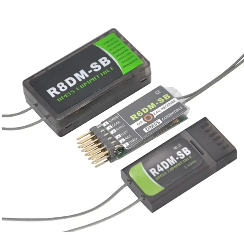 BEDW-2.4Ghz DMSS Receiver R8DM-SB R6DM-SB R4DM-SB For JR XG6 XG7 XG8 X (R6DM)