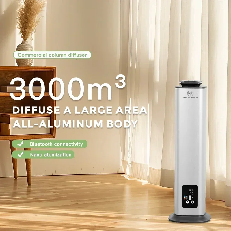 Parfüm-Metallsäule, 3000 m3, Raumduft, ätherische Öle, Diffusor, Aroma für Zuhause, Bluetooth, APP, 800 ml Fassungsvermögen, Lufterfrischer