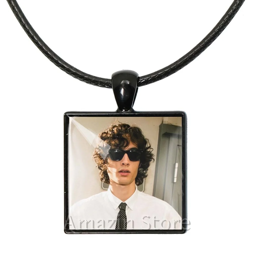 25mm Square Leather Rope Necklace Famous British Indie Rock Pop Singer Sombr for I Back To Friends Accessories Fans Gifts JD037