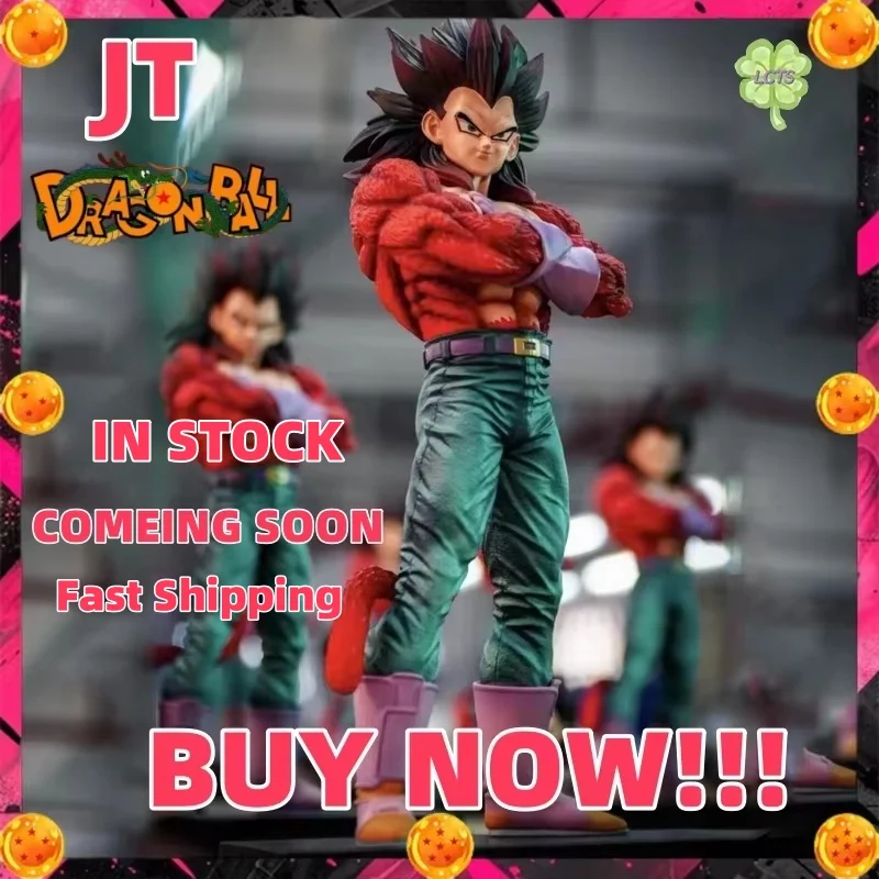 

IN STOCK JT Toy Dragon Ball Anime Figure Super Saiyan 4 Beijita Figure Vegeta figurine PVC Statue Collectible Custom toys Gift