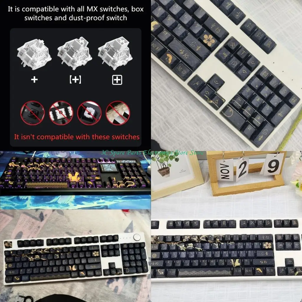 

SZ 108Keys Dawns Theme Набор колпачков для ключей с оригинальным профилем PBT термосублимация для механических клавиатур 60 80