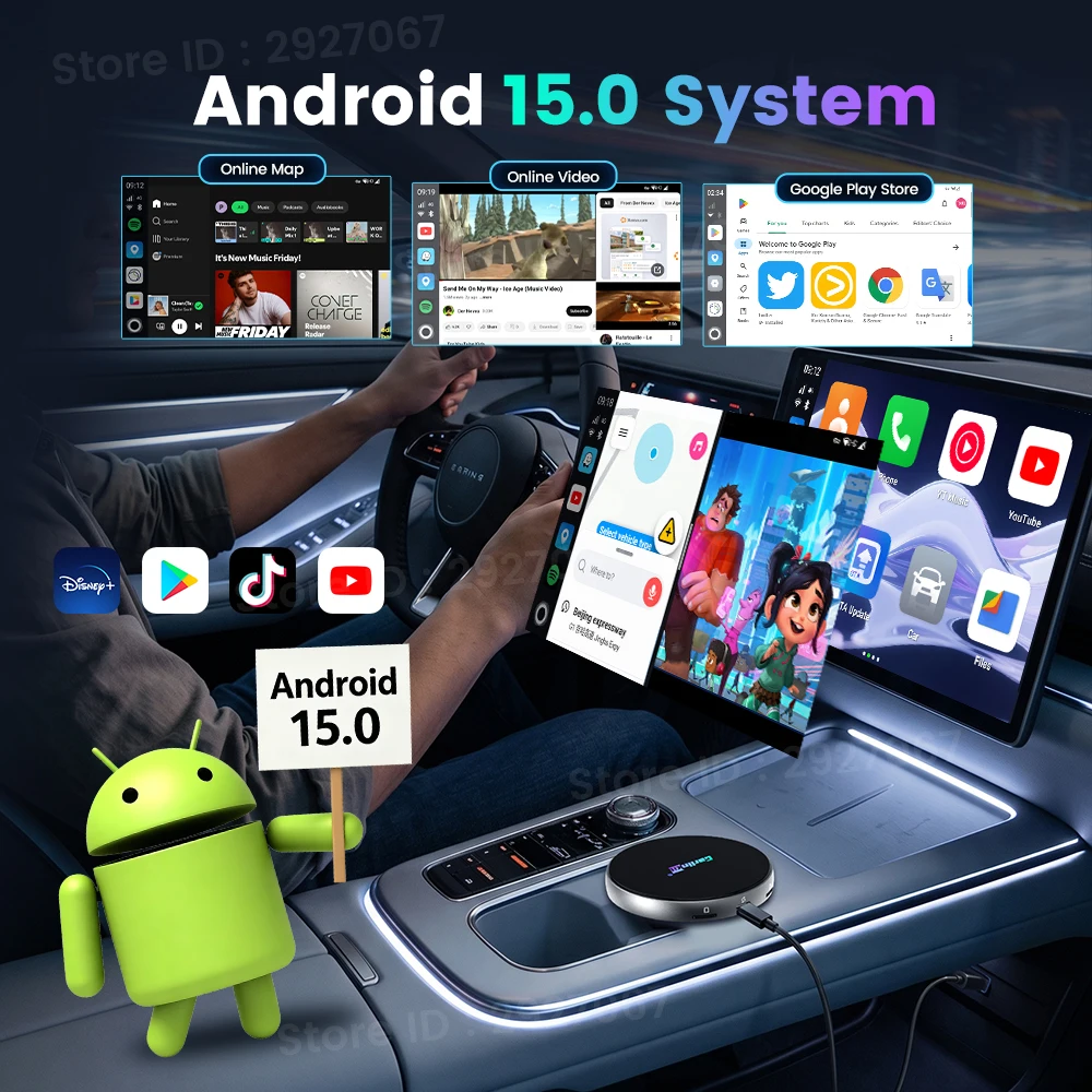 CarlinKit CarPlay Ai Box Ultra 4 SM6350 Android 15 Smart Car TV Box Wireless CarPlay Android Auto Video Apps Suppoted 5G Network - view 3