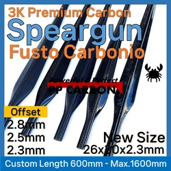 PPCARBON Carbon Fiber Cuttlefish Shape Tube 26x30mm 28x32mm Carbon Fiber Spearfishing Barrel, Speargun Tube, Railguns Waterproof