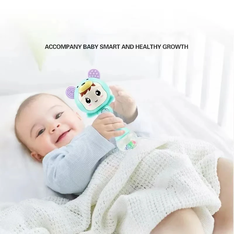 Light baby sound rattle changes with rhythm LED luminous hand rattle music sand hammer baby toy