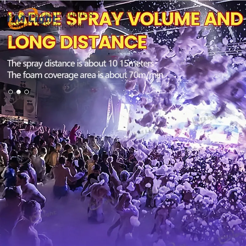 New Style Jet Foam Cannon Party Machine 2000W Moving Head Small Foam Machine for Kids Swimming Pool Party Foam Machine Mini