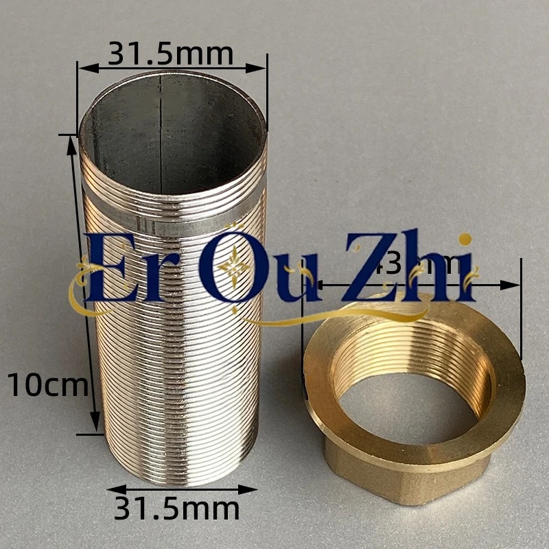 Hot and Cold Faucet Lengthened Fixed Foot Vegetable Basin Faucet Copper Thread Rod 32 Tall Nut Accessories