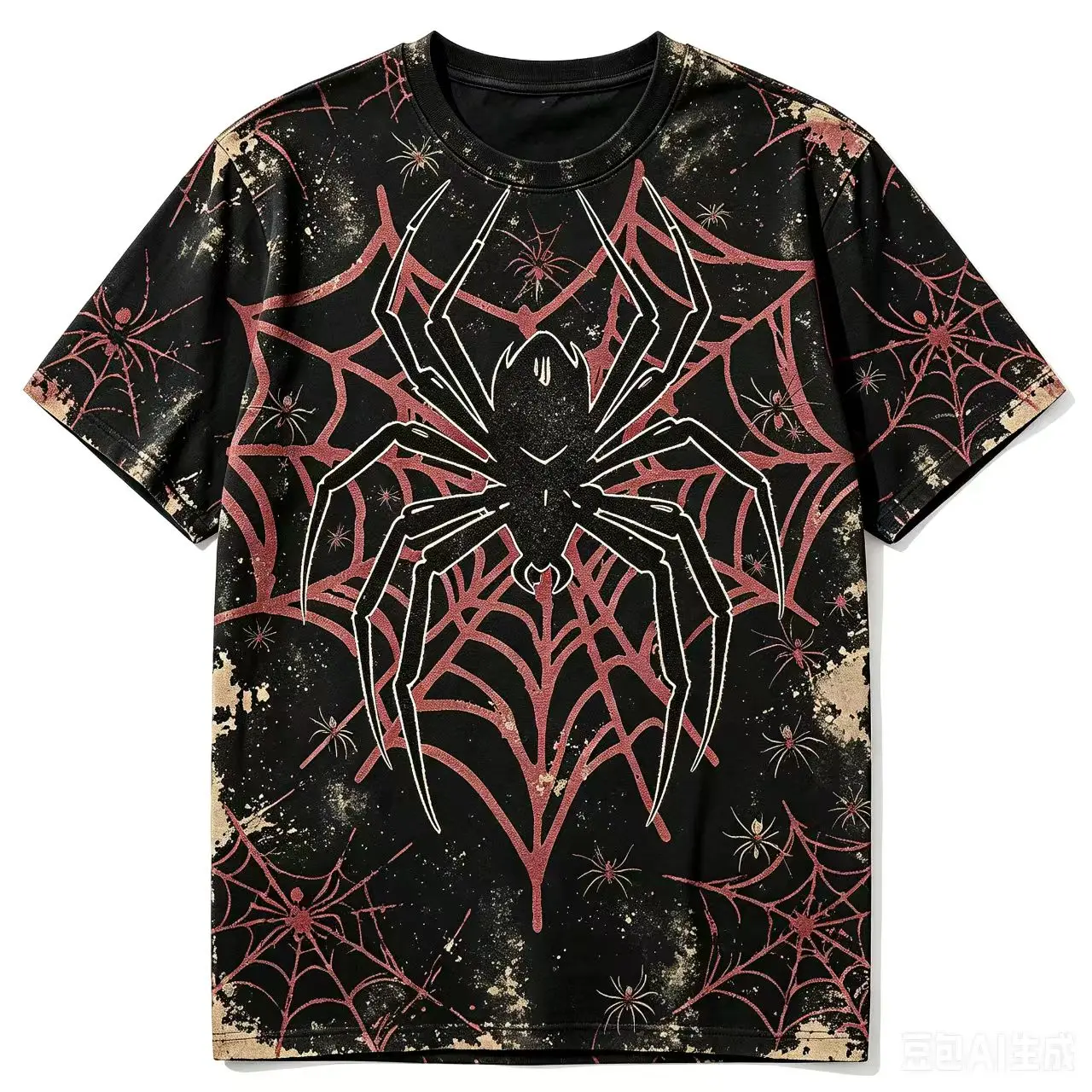 Novel Spider Web T-Shirt Men's Women's Summer Print Top Men's T-Shirt Creative Design Streetwear T-Shirt Clothing