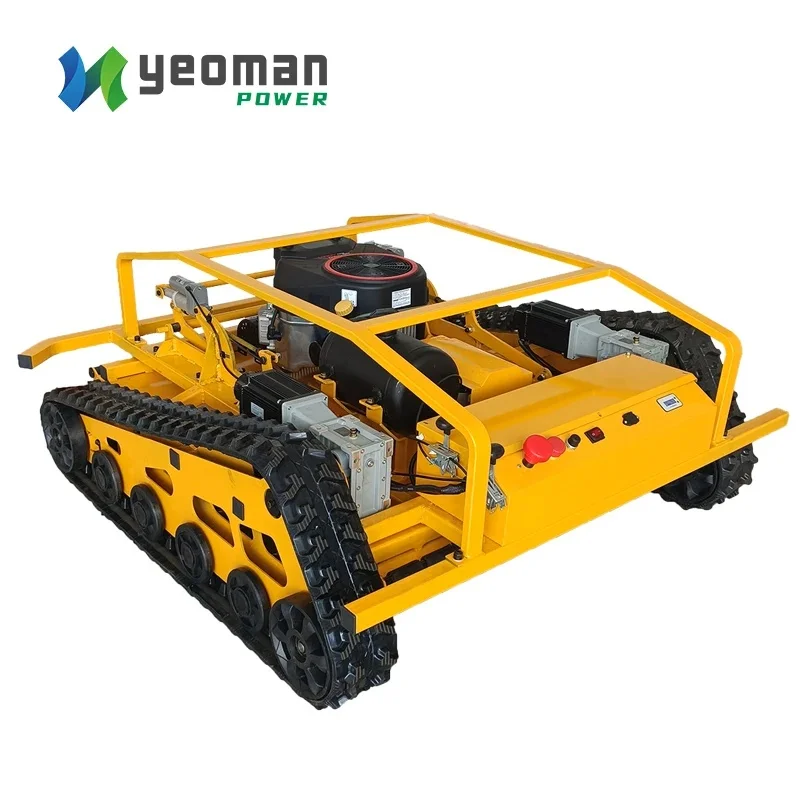 YM1000 Industrial 4-Stroke Self Propelled Remote Control Lawn Mower 23hp RC Robot Mower