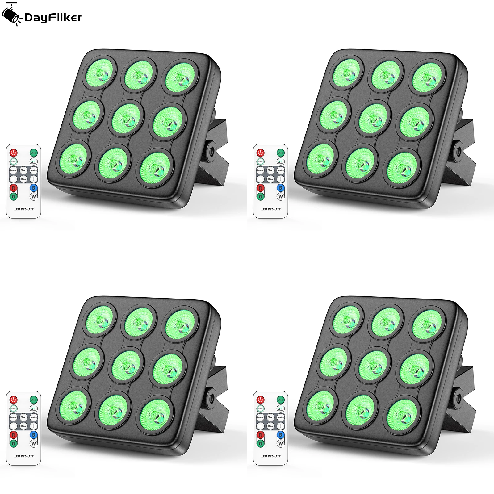 DayFlicker 4 قطعة أضواء الاسمية 90 واط الاسمية Uplights RGBW اللون مختلط شعاع الإضاءة DMX512 التحكم ستروب لملهى ليلي DJ حفل زفاف #1