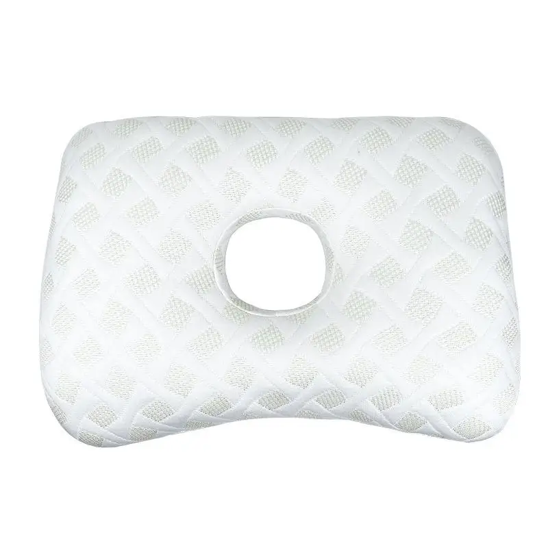 Ademend ergonomisch kussen met oorgat Draagbaar comfortabel oorbelkussen Katoenen vulling Oorpiercingkussen
