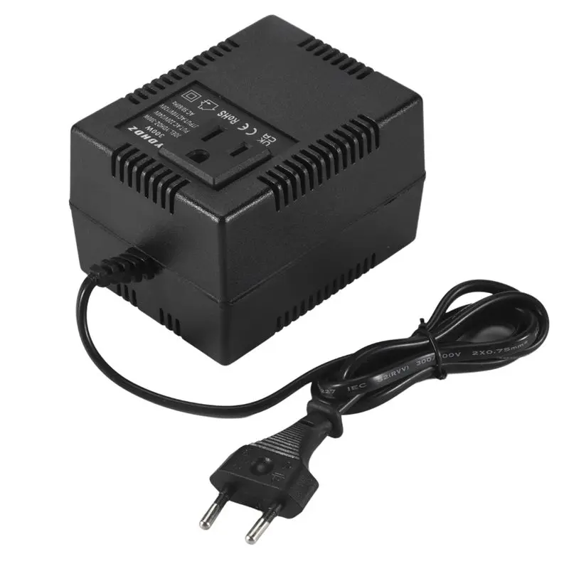 AT19-300W Voltage Converter 220V To 110V Transformer Step Down Transformer Voltage Converter Travel Adapter