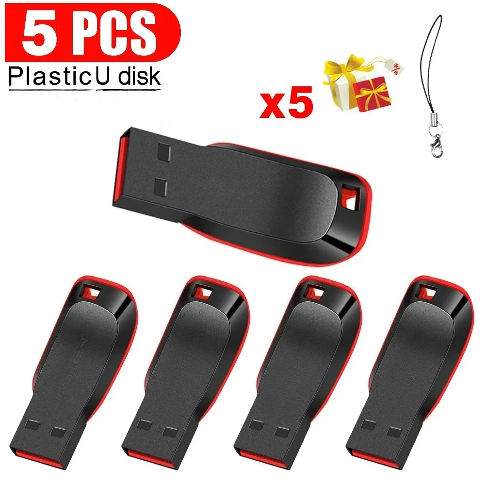 5PCS/Lot black/red USB Flash Drive 128GB 64GB 32GB 16GB 8GB 4GB Memory Stick for mobile phone and computer photography