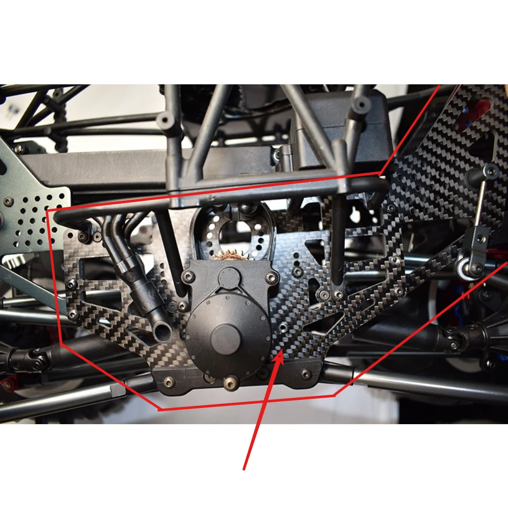 RC Parts Carbon Fiber Middle Gearbox Outer Side Plate custom size For LOSI 1/8 LMT SOLID AXLE 4WD RZ005 Replacement Accessorie