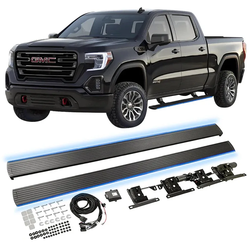 

Automatic Electric Power Side Step Running Board LED Light for C Sierra 1500 2500 Crew Cab Pickup 2019-2024