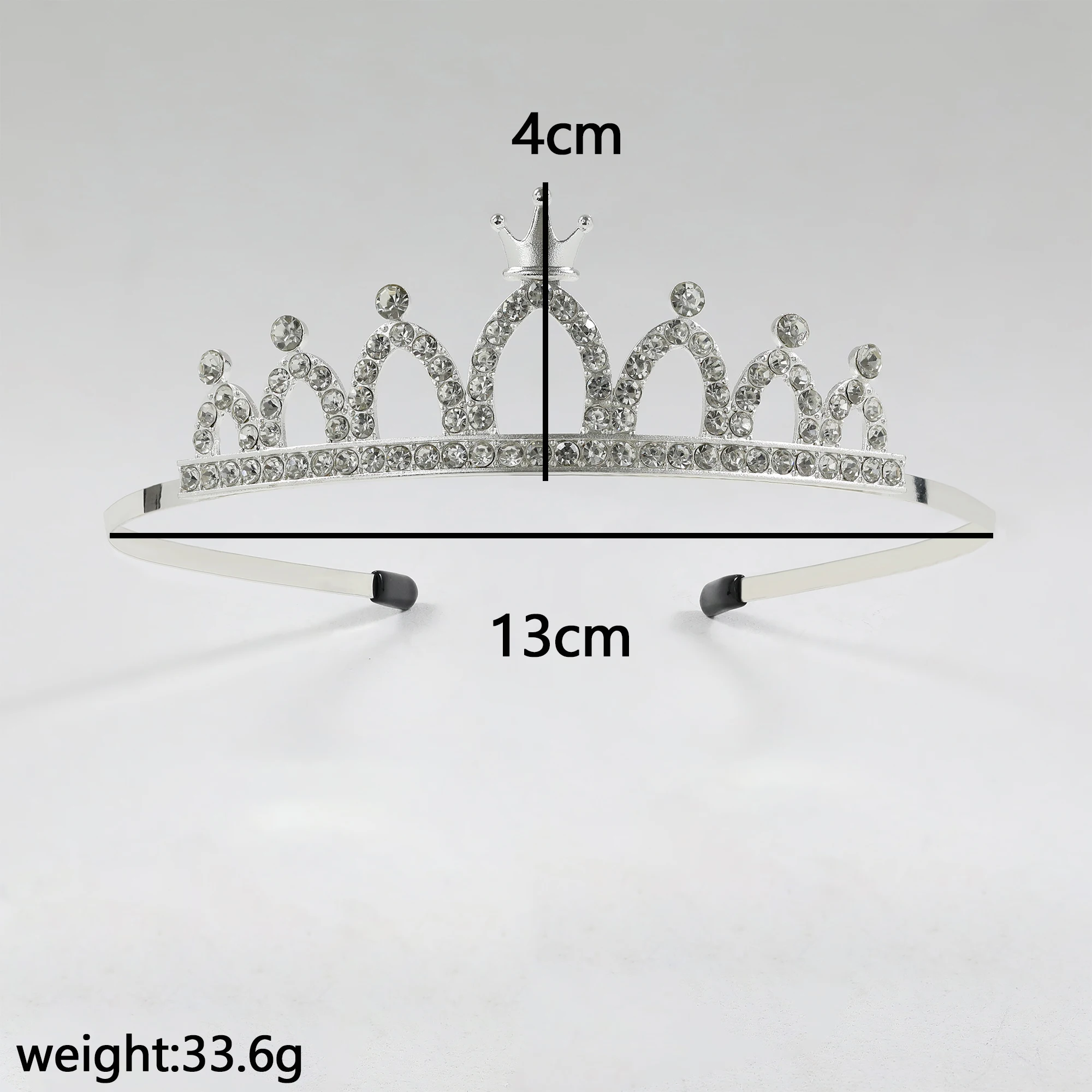 2026 New Cross-border Minimalist Crown Alloy Rhinestone Hair Accessories for Party Banquet Daily Wear view 5