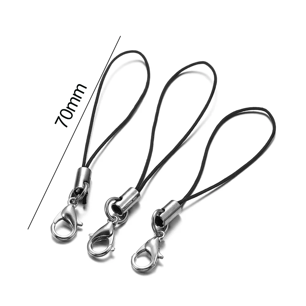 10Pcs Strap Cord Lanyard Lariat Strap Cords Lobster Clasp Rope Keychains Hooks Mobile Set Charms Jewelry Accessories image 2