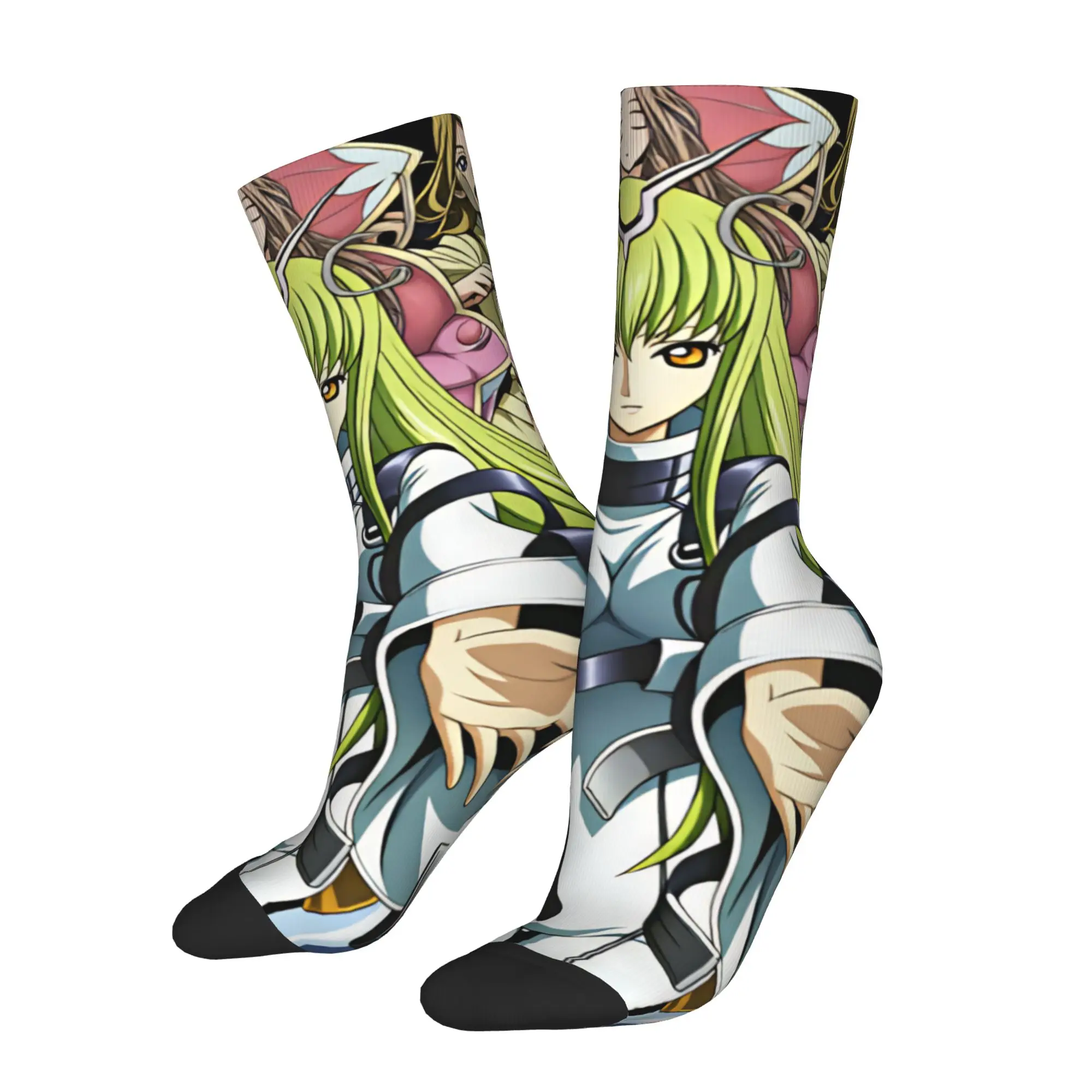 Code Geass Lelouch of the Rebellion Men's Crew Socks Unisex Novelty Anime Spring Summer Autumn Winter Dress Socks
