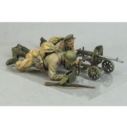 1/35 Scale Resin Figure Model Building Kits Historical Military Miniature Diorama Gunner 2 Figures Unassembled Unpainted 970A