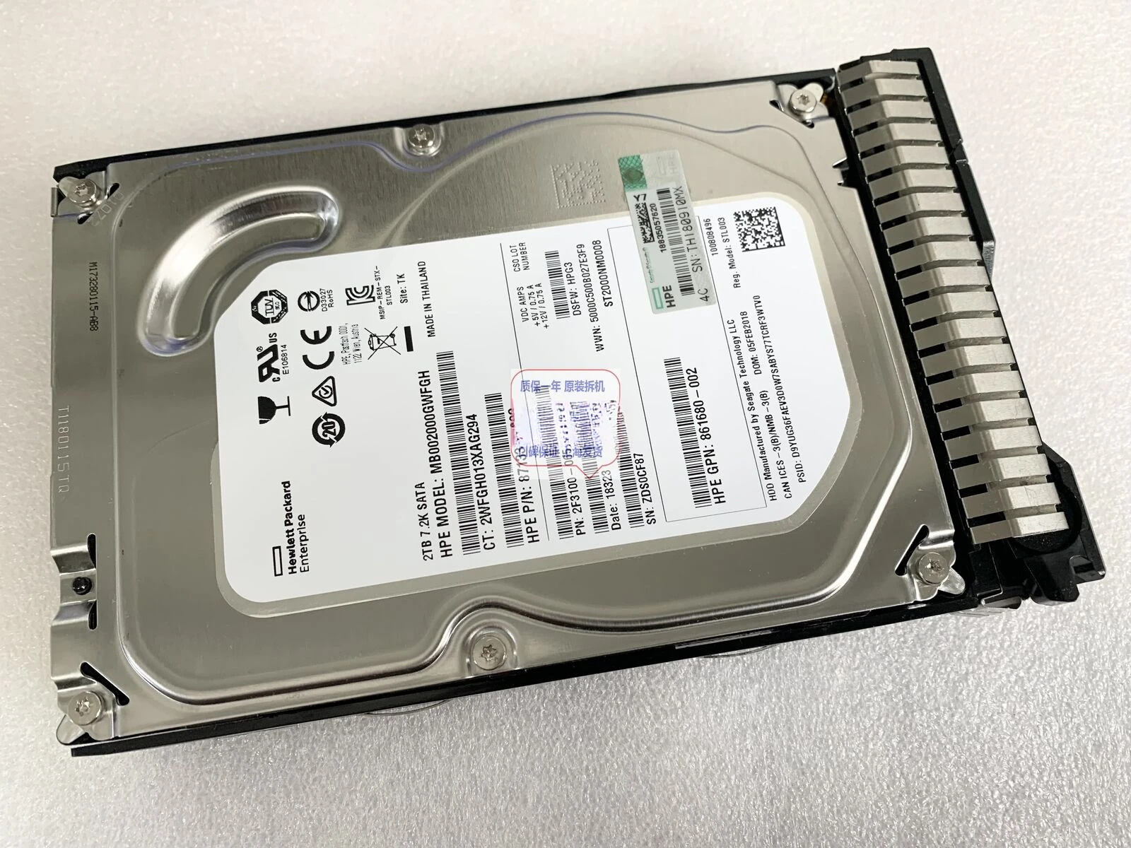 Для HP 872771 -001 2T SATA 7.2K 872489 -B21 MB 002000 GWFGH б/у