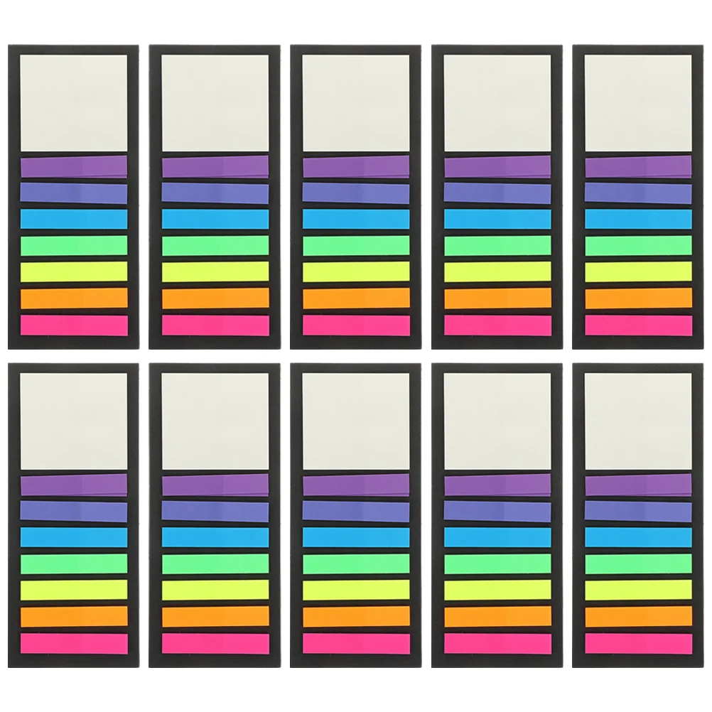 

Colorful Transparent Sticky Tabs 10 Books Highlighter School Supplies Folder Soda Pastel Page Markers Divider Notes Reading