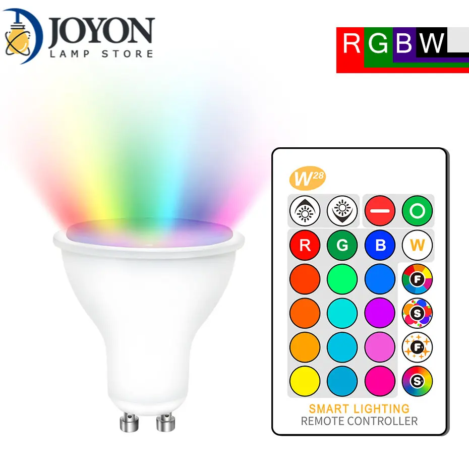 

GU10 LED Lamp RGB 8W RGBW RGBWW GU10 Led Spots Light 220V 110V RGB Lamp Bombillas Led GU 10 16 Colors with Remote Control