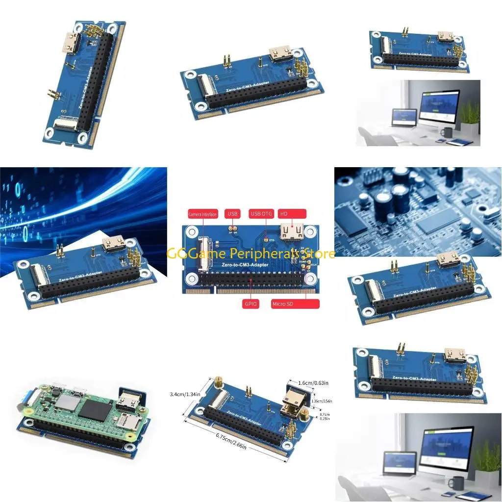 

U55B for RPI Zero2W Mainboard to CM3 Expansion Development Board Easy Expansion