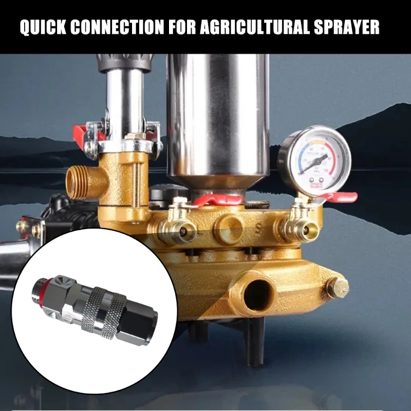 Efficient Sprayer Nozzle Connectors Craft of Stainless Steel for Home Gardeners and Agricultural Workers Daily Use D2RD