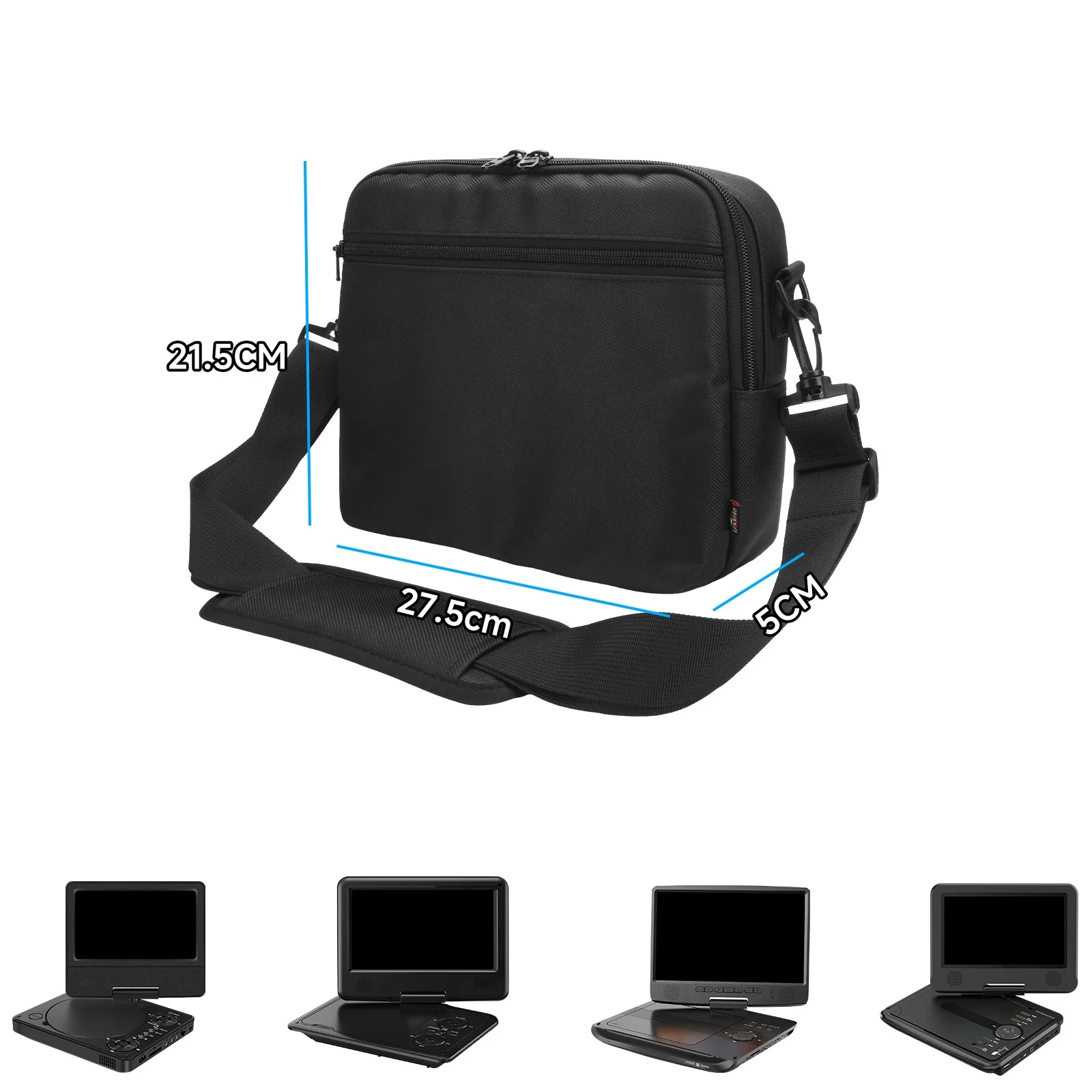 

For All-In-One DVD Player Storage Case for 9.5- to 10.5-inch Screens Portable Carrying Case for Multimedia Players